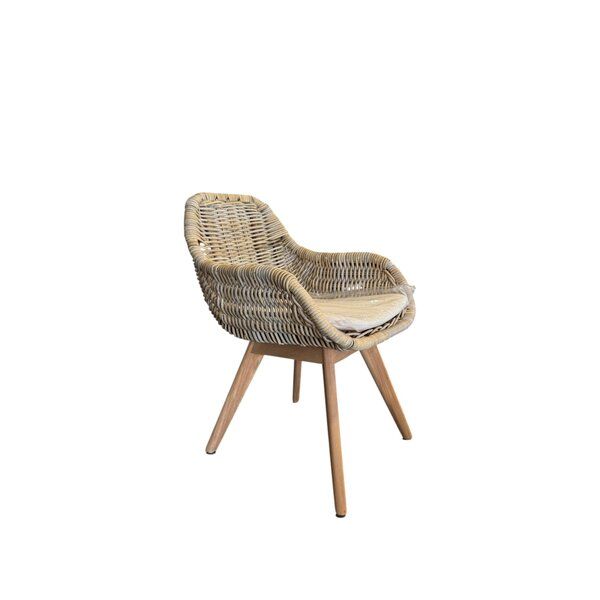Afbeelding van Nelly Chair, Kubu grey, Teak legs